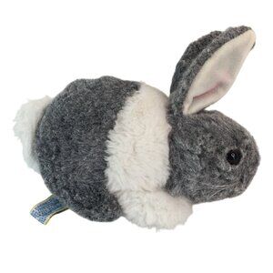 Vtg Dakin Bunny Rabbit Plush #384 Realistic 6" Gray White‎ Stuffed Animal Toy
